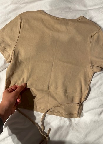 Bej Kısa Kollu H&M m beden - Görsel 3