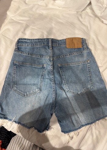 Kadın Mavi Denim Şort H&M - Görsel 4