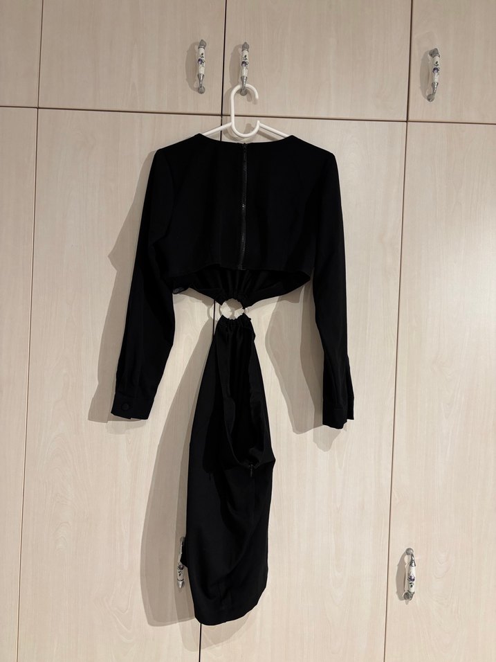 Siyah  Midi Kadın Elbise trendyol - Görsel 3