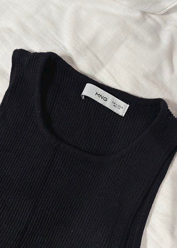 Siyah Triko Elbise mango - Görsel 2