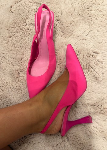 Pembe  Stiletto Topuklu Kadın Ayakkabı - Görsel 2