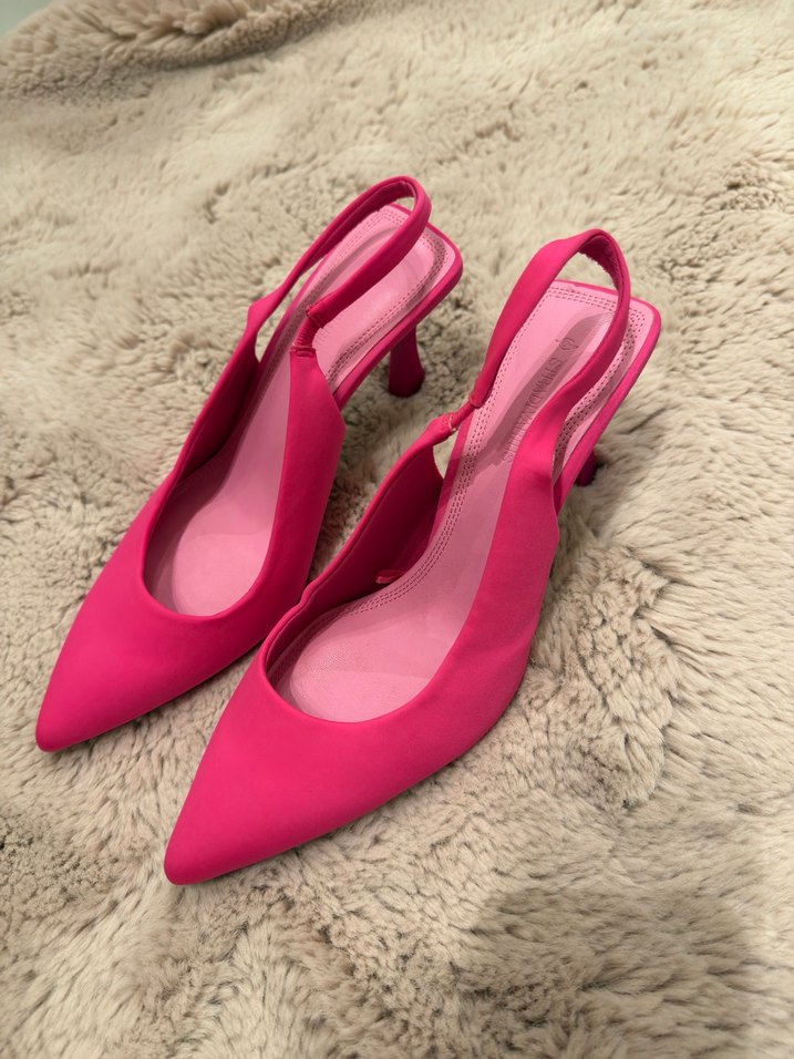 Pembe  Stiletto Topuklu Kadın Ayakkabı - Görsel 5