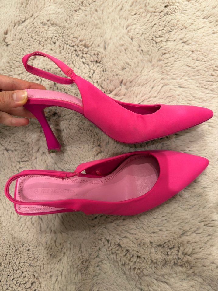 Pembe  Stiletto Topuklu Kadın Ayakkabı - Görsel 3