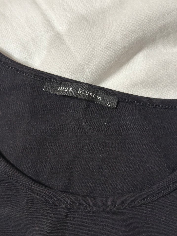 Siyah Kısa Kollu Crop Top - Görsel 3