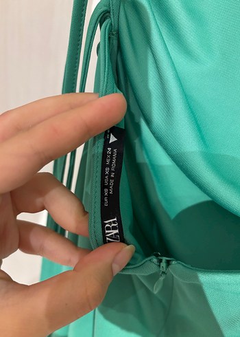 Zara yeşil elbise - Görsel 2