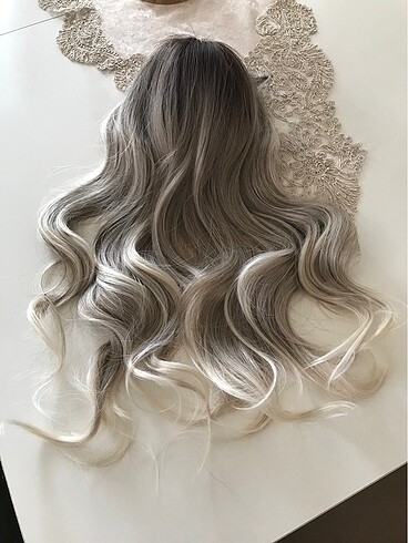 Platin ombre peruk