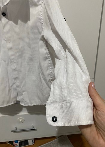 Beyaz Pamuklu Erkek Gömlek - Görsel 2