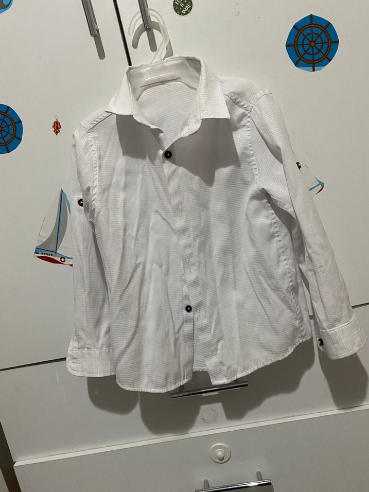 Beyaz Pamuklu Erkek Gömlek - Görsel 3