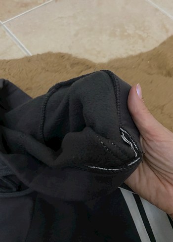 Kadın Gri Çizgili Esnek Spor içi polarlı - Görsel 2