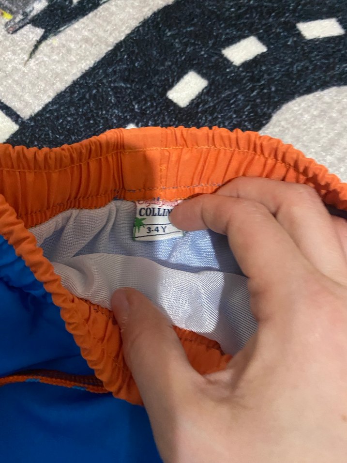 Erkek Mavi Belden Bağlamalı Rahat Şort - Görsel 3