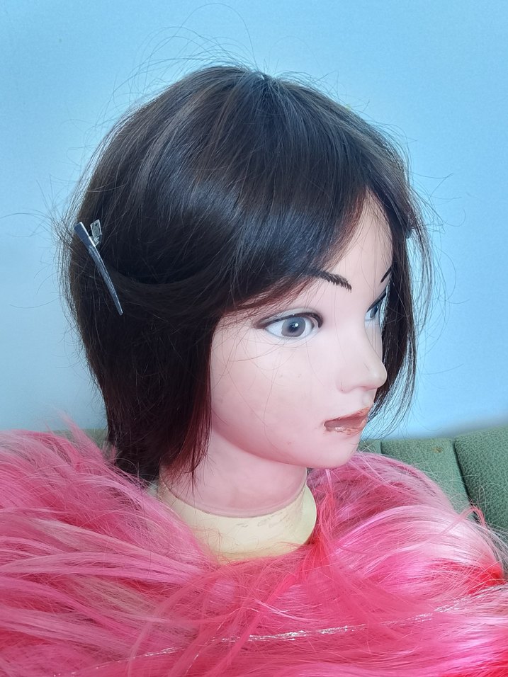 Gerçek saç kısa kesim peruk - Görsel 2