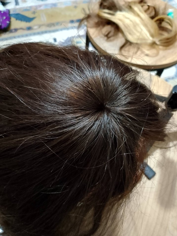 Kahverengi kahkül gerçek Saç tepelik - Görsel 2