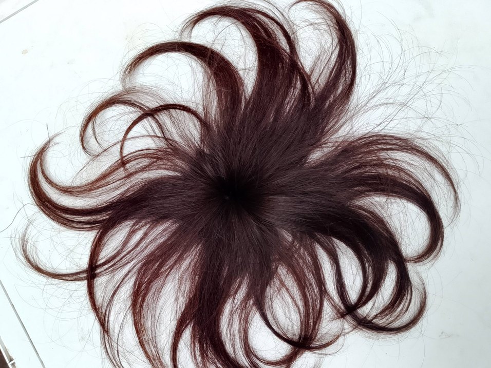 Kahverengi kahkül gerçek Saç tepelik - Görsel 4