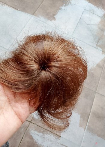 bakır renk tepelik gerçek saç takması çok pratik Saç Aksesuarı - Görsel 3