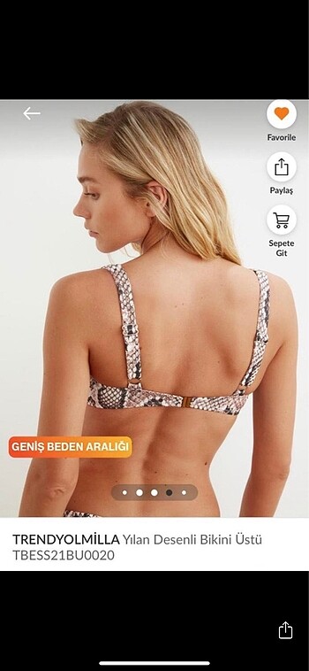 m Beden çeşitli Renk Trendyol Milla Bikini üstü