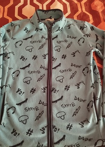 Erkek Çocuk Gri Fermuarlı Sweatshirt - Görsel 4