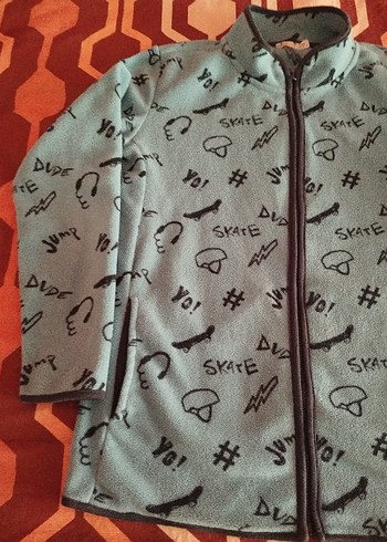 Erkek Çocuk Gri Fermuarlı Sweatshirt - Görsel 3