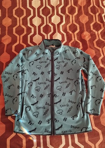 Erkek Çocuk Gri Fermuarlı Sweatshirt - Görsel 6