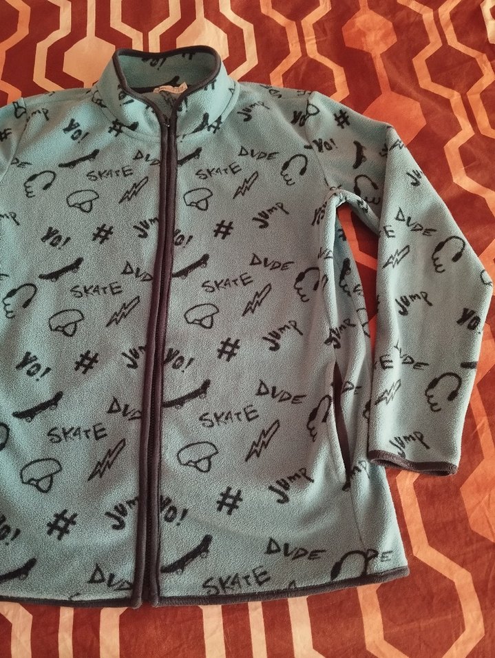 Erkek Çocuk Gri Fermuarlı Sweatshirt - Görsel 5