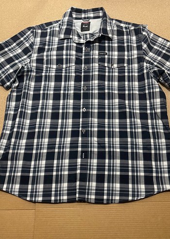 Wrangler Lacivert Ekose Kisa Kollu Gomlek Wrangler