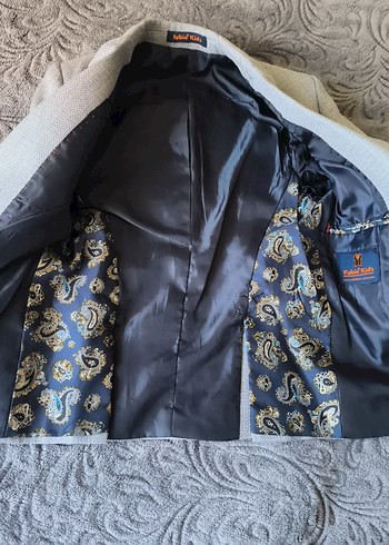 Gri Erkek Çocuk Regular Fit Düğmeli Ceket - Görsel 2