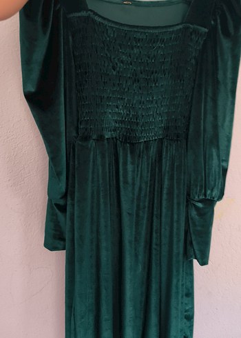 Yeşil Uzun Bohem Elbise - Görsel 4