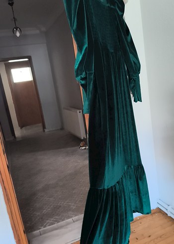 Yeşil Uzun Bohem Elbise - Görsel 3