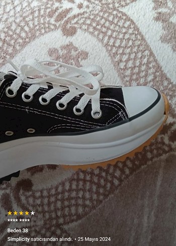 38 Beden siyah Renk Siyah Platform converse Kadın Spor Ayakkabı