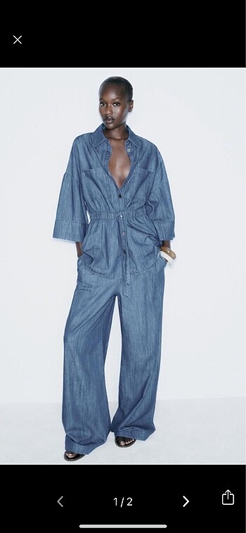 Loose fit geniş paça jean