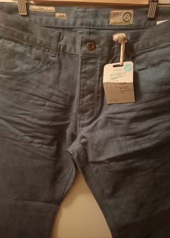 Next Düğmeli Lacivert Regular Fit Denim Erkek Pantolon