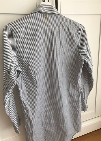 s Beden gri Renk Çizgili Kadın Tunik Gömlek