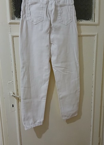 Kadın Beyaz Kot Pantolon Jeans - Görsel 3
