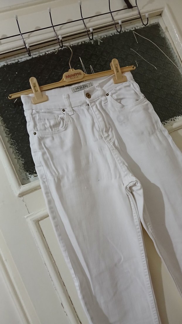 Kadın Beyaz Kot Pantolon Jeans - Görsel 2