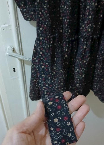 Düğmeli Siyah Bohem Midi Elbise - Görsel 6