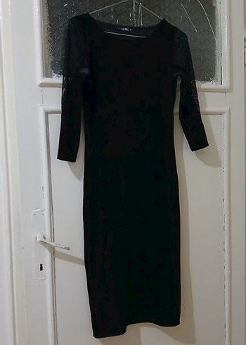 Siyah Kadife Elbise - Görsel 2