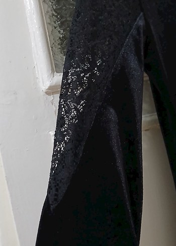 Siyah Kadife Elbise - Görsel 9