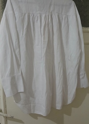 Beyaz Keten Kadın Gömlek - Görsel 8