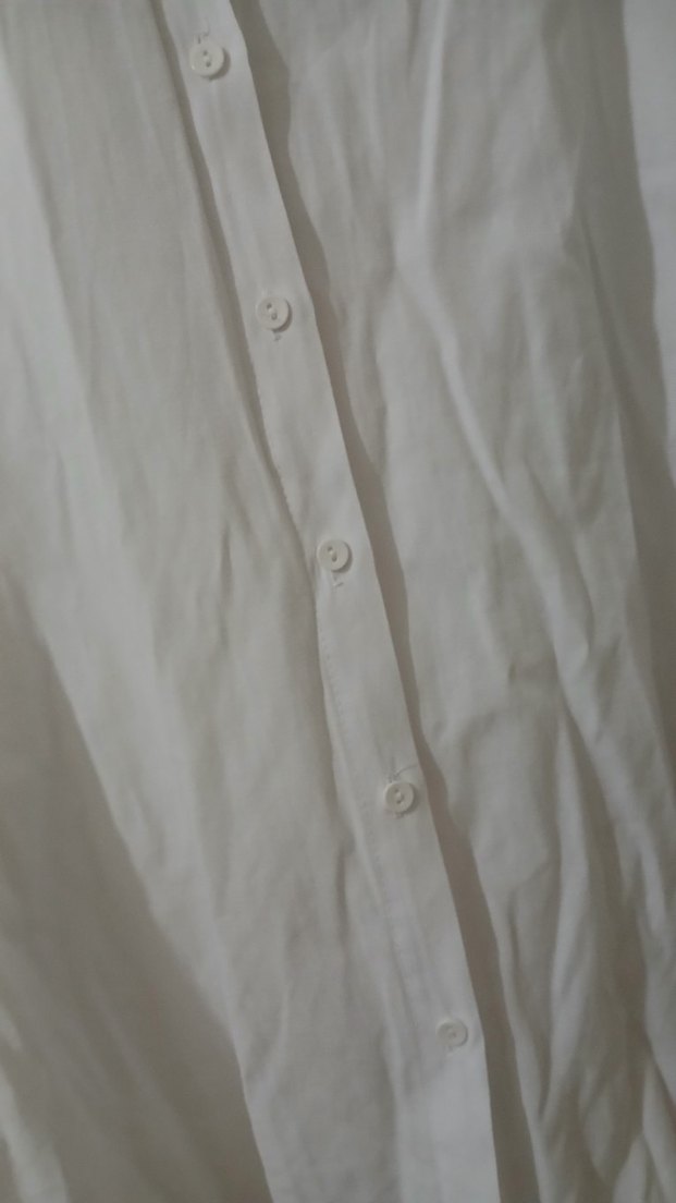 Beyaz Keten Kadın Gömlek - Görsel 4