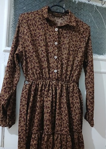 Kız Çocuk Düğmeli Bohem Elbise - Görsel 3