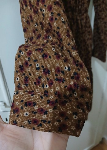 Kız Çocuk Düğmeli Bohem Elbise - Görsel 4