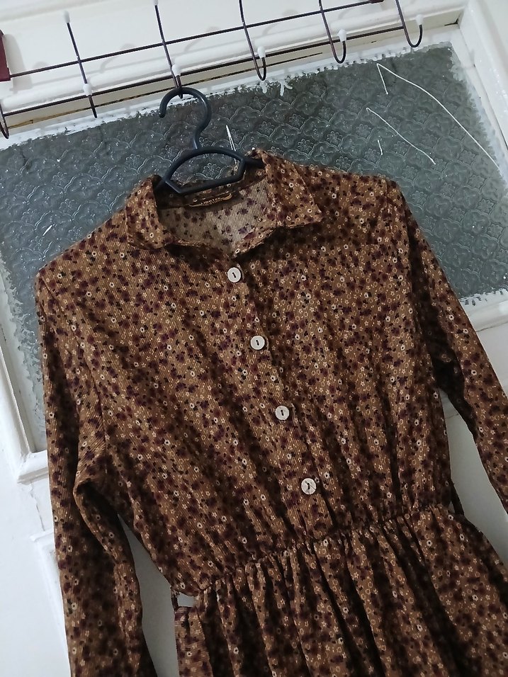 Kız Çocuk Düğmeli Bohem Elbise - Görsel 2