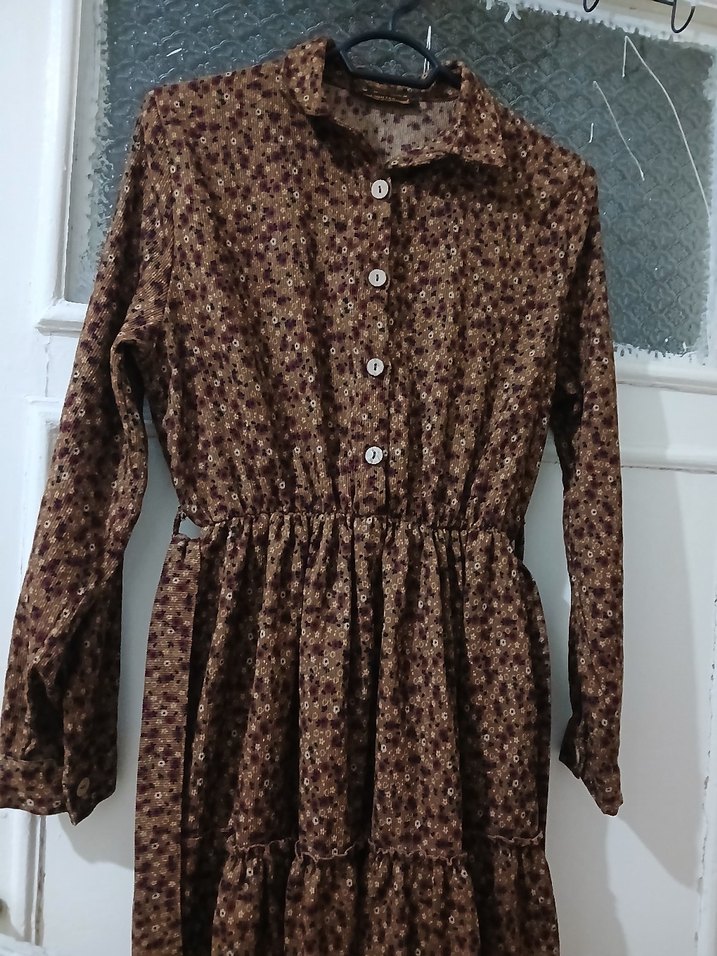 Kız Çocuk Düğmeli Bohem Elbise - Görsel 3