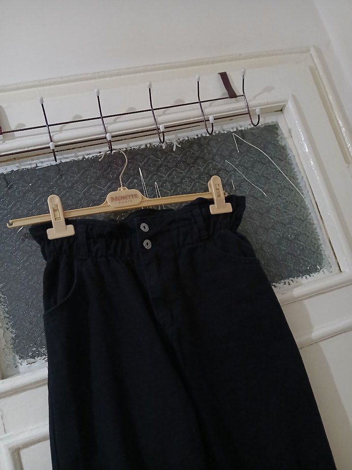 Kadın Siyah Kot Pantolon Jeans - Görsel 2