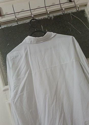 Beyaz Kadın Keten Gömlek - Görsel 6