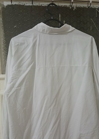 Beyaz Kadın Keten Gömlek - Görsel 5