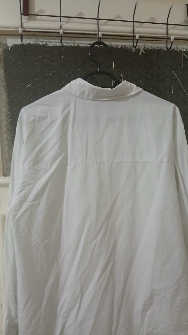 Beyaz Kadın Keten Gömlek - Görsel 5