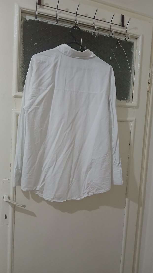 Beyaz Kadın Keten Gömlek - Görsel 4