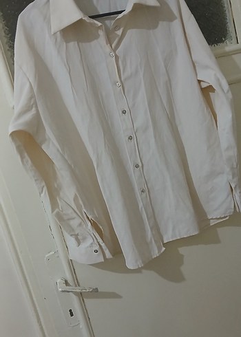 Krem Keten Kadın Gömlek - Görsel 2