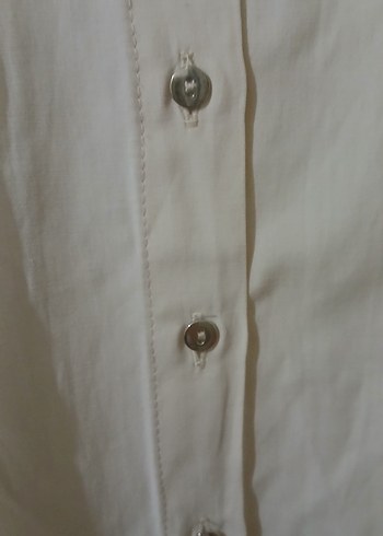 Krem Keten Kadın Gömlek - Görsel 3