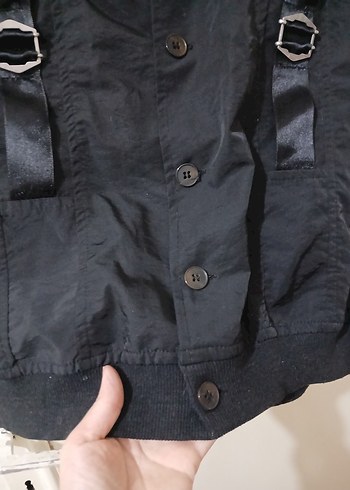 Siyah Kemerli Gotik Kadın Yelek - Görsel 5